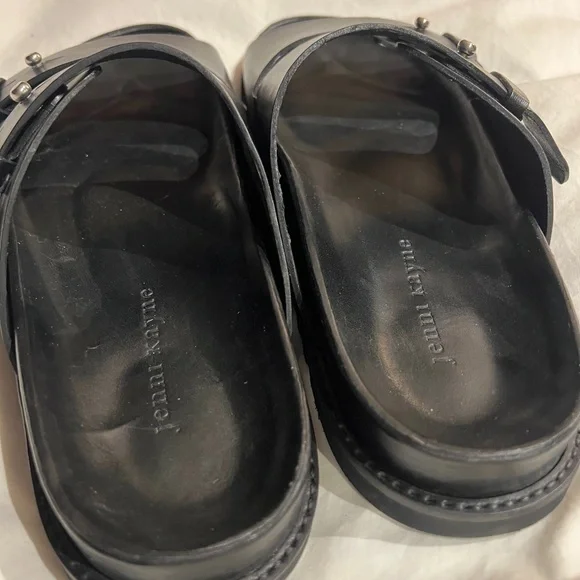 Jenni Kayne Double Strap Black Sandals - Picture 5 of 16